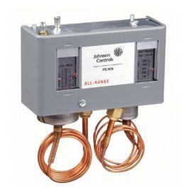 Johnson Controls P72MA-1 Dual Pressure Controller DPST 20-100 PSI Low 100-425 PSI High