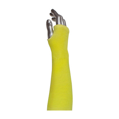 Kut Gard 2-Ply DuPont Kevlar Sleeve with Thumb Hole, 18", Yellow 10-KS18TONS