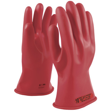 NOVAX Class 0 Rubber Insulating Glove with Straight Cuff - 11", 7, Red 153-0-11/7