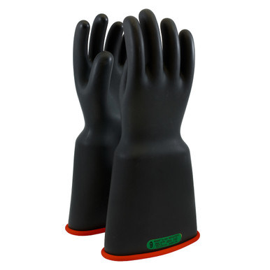 NOVAX Class 3 Rubber Insulating Glove with Bell Cuff - 16", 8.5, Black 161-3-16/8.5