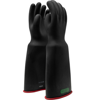 NOVAX Class 3 Rubber Insulating Glove with Bell Cuff - 18", 8.5, Black 161-3-18/8.5