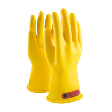 NOVAX Class 0 Rubber Insulating Glove with Straight Cuff - 11", 8.5, Yellow 170-0-11/8.5