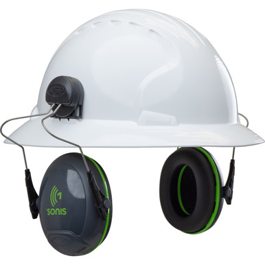 Sonis 1 Full Brim Mounted Passive Ear Muff - NRR 22, OS, Dark Gray 262-AEB010-FB