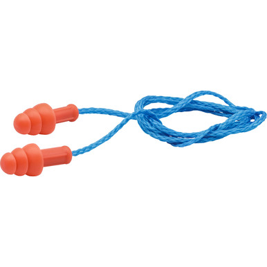 PIP Reusable TPR Corded Ear Plugs - NRR 25, OS, Orange 267-HPR320C