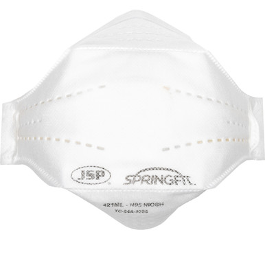 Springfit Premium N95 Flat Fold Disposable Respirator - 10 Pack, OS, White 272-RPD421N95