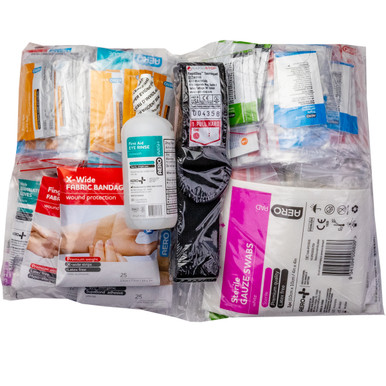 PIP ANSI Class B First Aid Refill Pouches - 50 Person, KIT, Clear 299-21050B-RP