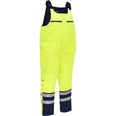 Bisley ANSI Class E Extreme Cold Bib Overall, L, Hi-Vis Yellow 318M6452T-YLNV/L