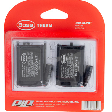 Boss Therm Heated Glove Liner Replacement Batteries - Two Pack, OS, Black 399-GLVBT