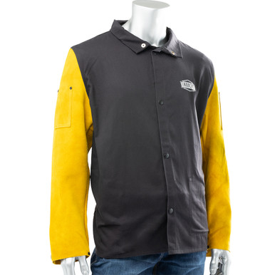 Ironcat FR Cotton/Leather Jacket, 3XL, Black 8053/3XL