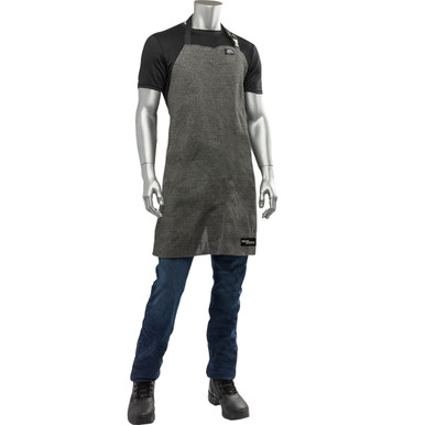 Kut Gard ATA PreventWear ATA Blended Cut Resistant Apron with Adjustable Straps, OS, Dark Gray APRON-1-MR