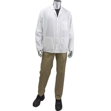 Uniform Technology Staticon Short ESD Labcoat, 2XL, White BR16-45WH-2XL