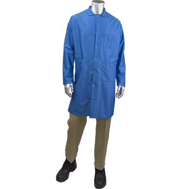 Uniform Technology Staticon Long ESD Labcoat, 4XL, Royal BR18-45RB-4XL