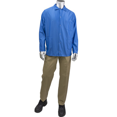 Uniform Technology StatMaster Short ESD Labcoat, 2XL, Royal BR49A-47RB-2XL