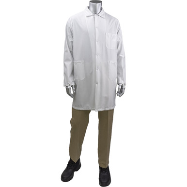 Uniform Technology StatMaster Long ESD Labcoat, 5XL, White BR51-47WH-5XL