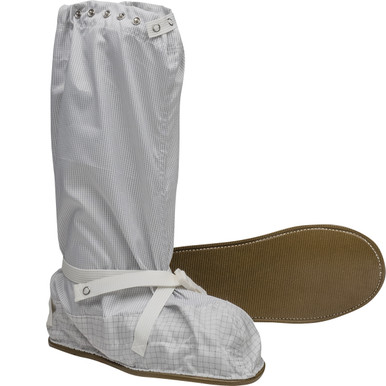 Uniform Technology Disctek 2.5 Grid ISO 4 (Class 10) Cleanroom Boot, S, White CBPIN8C2-89WH-S