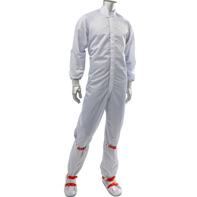 Uniform Technology Disctek 5.0 ISO 6 (Class 1000) Cleanroom Coverall, 4XL, White CCRCS-88WH-4XL