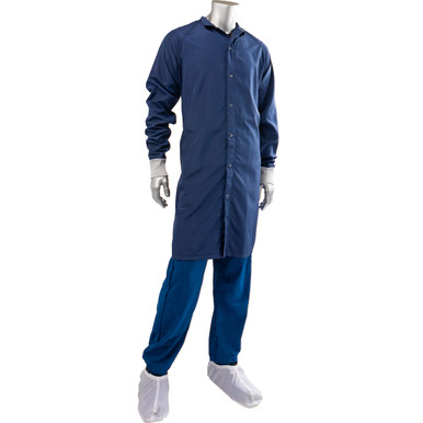 Uniform Technology C3 ISO 4 (Class 10) Cleanroom Frock, XL, Navy CFRC-65NV-XL