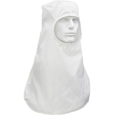 Uniform Technology Ultimax Stripe ISO 3 (Class 1) Cleanroom Hood - Pull Over, M, White CHPO-16WH-M