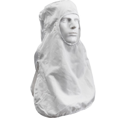 Uniform Technology Disctek 2.5 Grid ISO 4 (Class 10) Cleanroom Hood - Pull Over, S, White CHPO-89WH-S