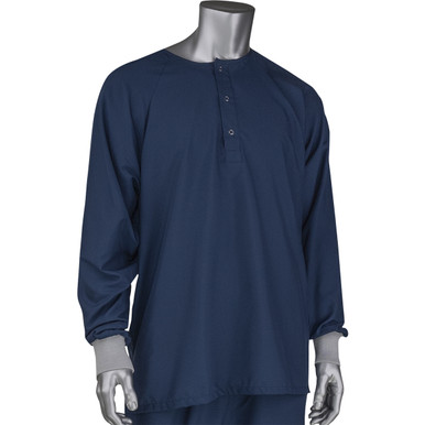 Uniform Technology Microdenier ESD Sitewear Top, 3XL, Navy HSCTM3-48NV-3XL