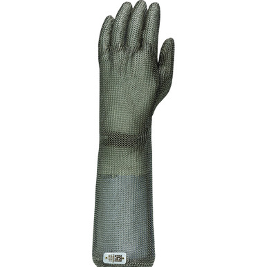US Mesh Stainless Steel Mesh Glove with Coil Spring Closure - Forearm Length, L USM-1567-L