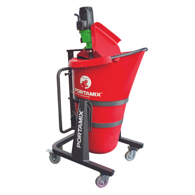 Pneumatic PORTAMIX MEGA HIPPO, Level Floor Mobility (with 4 casters and 2 paddles TW 225 & TW225D) PMH80F-AIR-DC