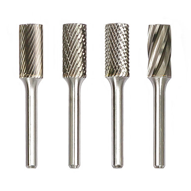 SA3DC Cylindrical Double Cut Burr 3/8" x 3/4" (2-1/2" OAL) 1/4" shank SA3DC