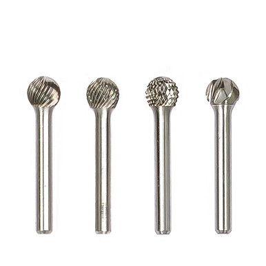 SD5X6DC 6" Ball Shape Double Cut Burr 1/2" x 7/16"(6-1/2"OAL)1/4" shank SD5X6DC