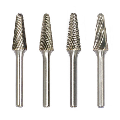 SL3NF AlumCut Radius Cone Shape 14° Burr 3/8" x 1-1/16"(2-13/16"OAL)1/4" shank SL3NF