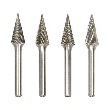 SM3DC Pointed Cone 12° Burr 1/4" x 1"(2"OAL)1/4" shank SM3DC