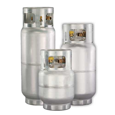 Aluminum Forklift Tank - 43 Lb. w/GA,SV,FLL, SC, FV, RD - Fully-Fit 297317