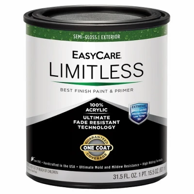 Limitless WeatherAll Exterior House Paint & Primer, Medium Base Semi-Gloss Acrylic Latex, Qt.