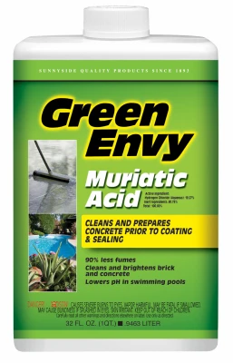 Green Envy Muriatic Acid, Cleans & Preps Concrete, Qt.