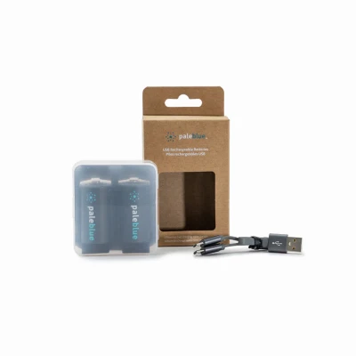 Rechargeable C Batteries, USB Cable, 2-Pk.