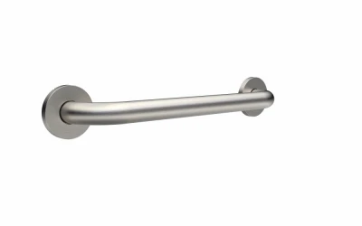 42 In. Grab Bar, 1.25 In. Diameter, Concealed Screws, Stainless Steel