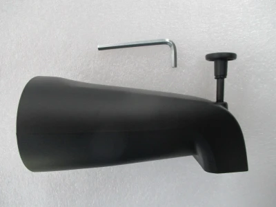 Bathtub Diverter Spout, Matte Black, Fits 5/8 In. OD