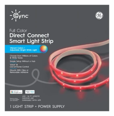Cync LED Smart Light Strip, 12 Watt, 16 Ft.