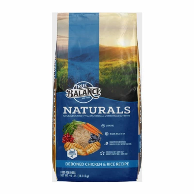Naturals Chicken & Rice Dry Dog Food, 40 Lbs.
