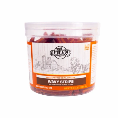 Bacon/Cheese Strips Dog Treats, 30 oz.