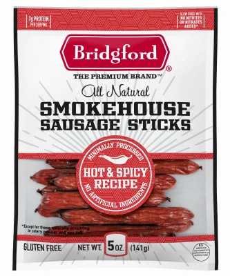 Smoked Sausage Sticks, Hot & Spicy, 5 oz.