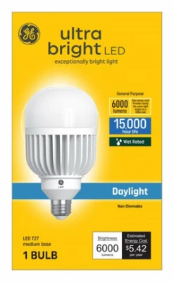 LED Ultra Bright Light Bulbs, Daylight, T27, Medium Base, 24 Watts