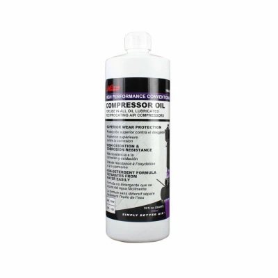 High-Performance Conventional Air Compressor Oil, SAE 30W, ISO 100, 32 oz.