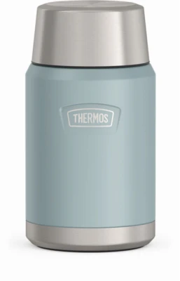 Insulated Food Jar & Spoon, Stainless Steel, Glacier Color, 24 oz.