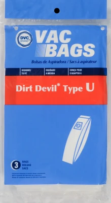 Dirt Devil Vacuum Bags, Style U, 3-Pk.