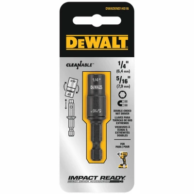 Double-Ended Nut Driver, Impact Ready, 1/4 & 5/16 In.