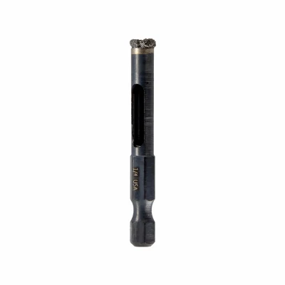 Diamond Grit Arbored Hole Saw, 1/4 In.