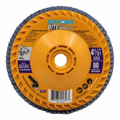 Ceramic Flap Disc, 80 Grit, 4-1/2 In.