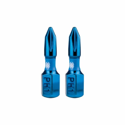 PH1 Phillips Impact Driver Bits, 1 In., 2-Pk.