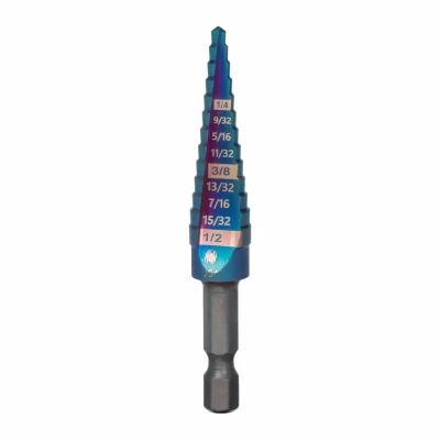 Mach-Blue 13-Step Drill Bit, 1/8 - 1/2 In.