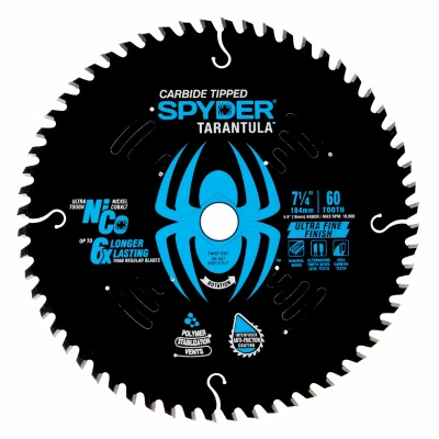 Tarantula Ultra Fine Finish Circular Saw Blade, 60-Tooth, 7-1/4 In.